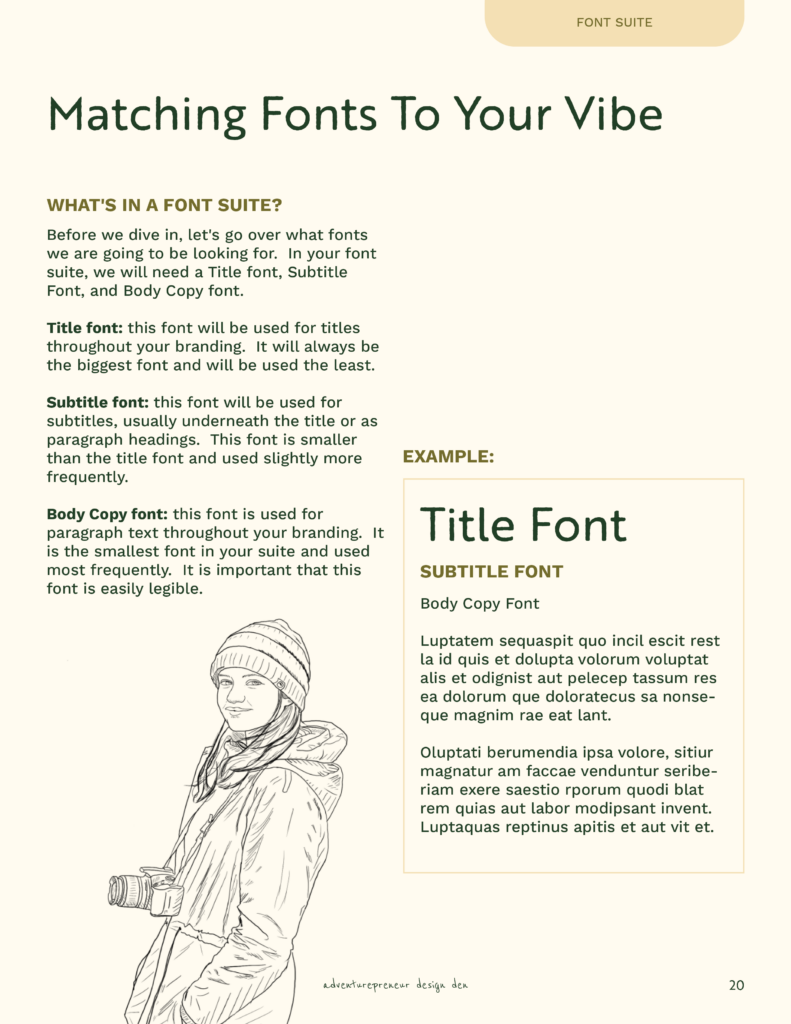 matching fonts to your vibe