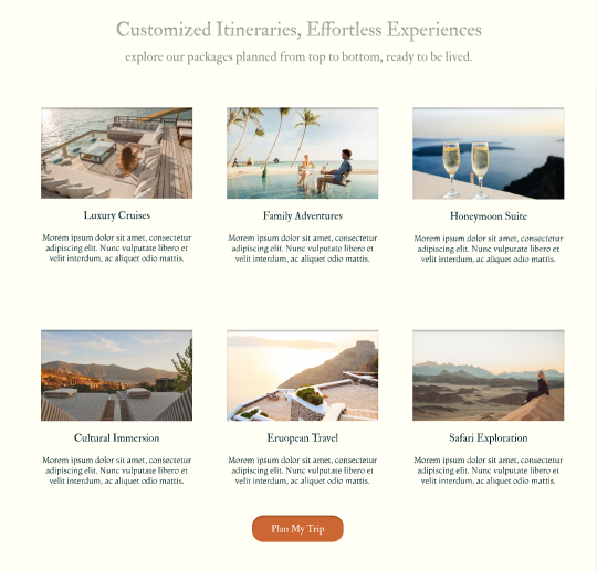 packages section. convert more clients with this 10 step landing page formula